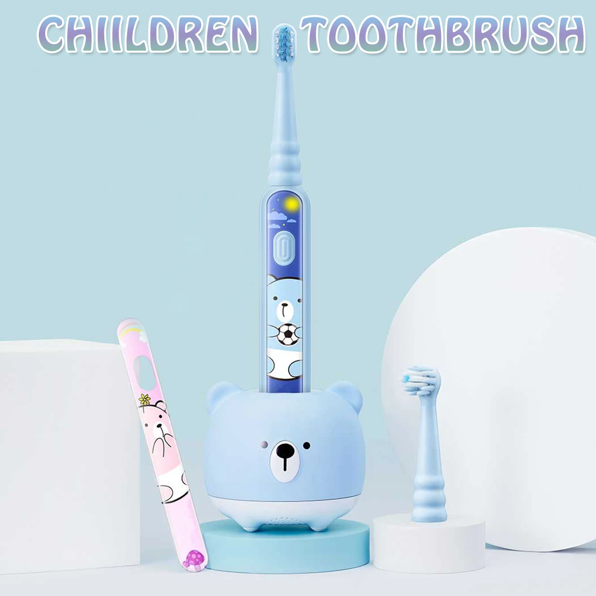 

Dr.Bei K5 Children Electric Toothbrush Automatic Ultrasonic Soft Toothbrush IPX7 Waterproof USB Wireless Charging Oral Care