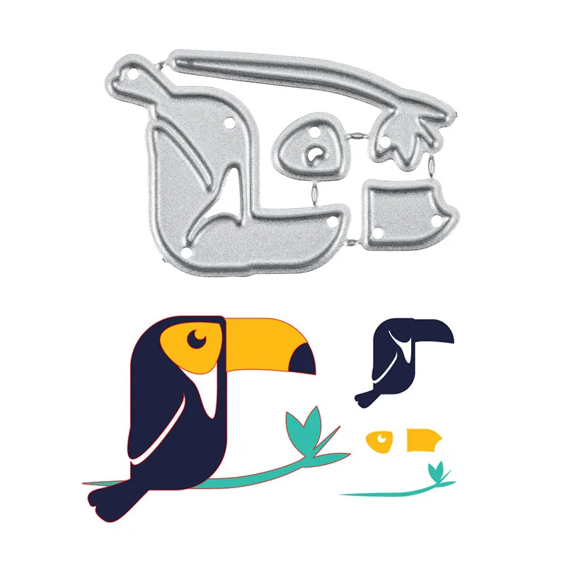 

Eastshape Woodpecker Bird Metal Cutting Dies Bird In Branch DIY Etched Dies Craft Paper Card Making Scrapbooking Embossing New