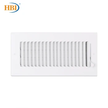 

HBI 1Way W10" x H4" Straight-Blade Ventilation Grille Air Outlet Valve Air Supply Register Air Vent Cover Steel Ceiling/Sidewall