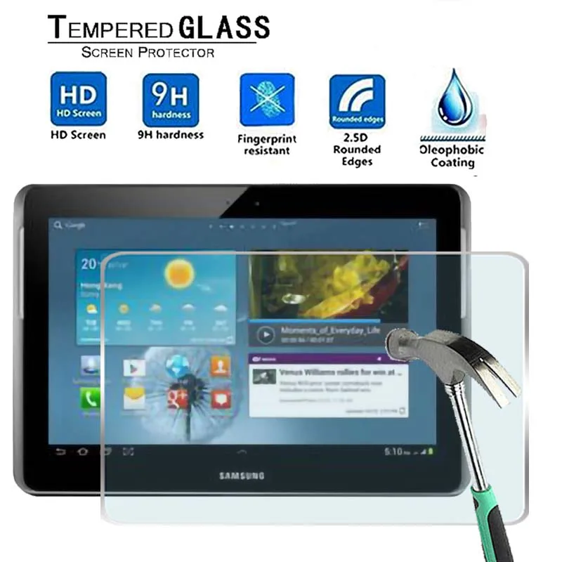 2 Pack Clear Tablet Screen Protector Guard For 10.1" Samsung Galaxy Tab 