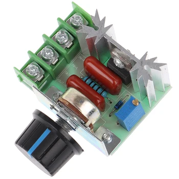 

1Pc 50-220V 2000W Speed Controller Dimmers SCR Voltage Regulator Thermostat Tool