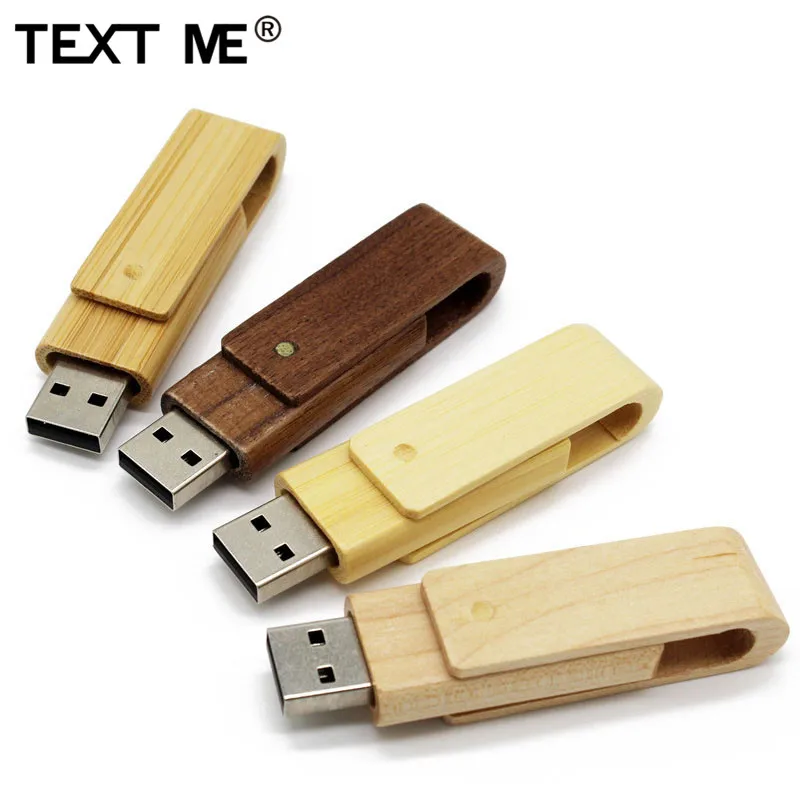 TEXT ME 4 цвета деревянный поворотный Модель 64 ГБ флеш накопитель 8 16 32 Флешка USB 2 0 Usb