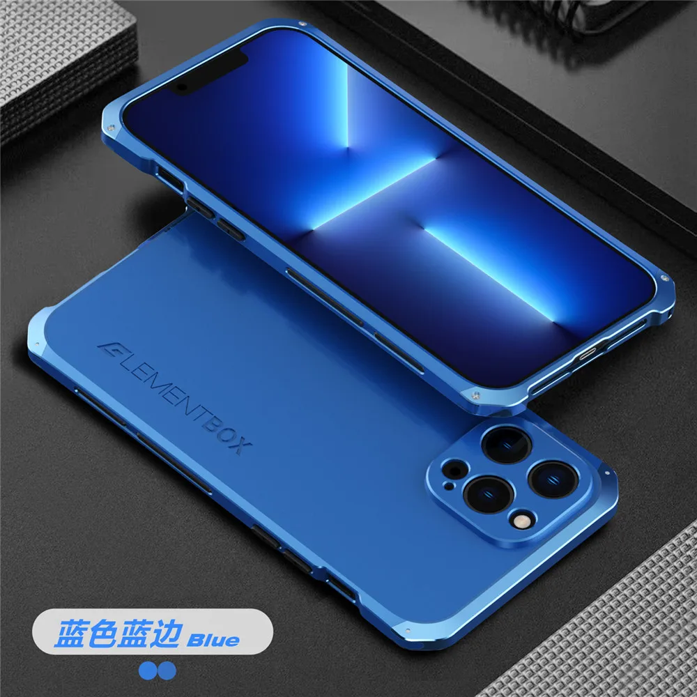 iphone 13 pro max leather case Armor Aluminum Metal case For iPhone 12 13 11 Pro Max Shockproof Back Cover for iphone 12 Pro XS MAX XR 6 7 8 Plus X Back Coques 13 pro max case