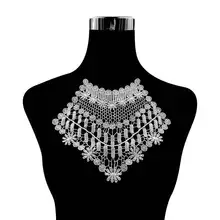 Вышивка шеи воротник diy поддельные съемные воротники водорастворимые Женская бутоньерка трехмерные кружевные аксессуары