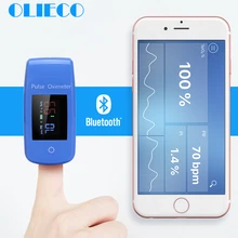 Палец Bluetooth APP Пульсоксиметр медицинский бытовой цифровой измеритель насыщения кислородом портативный мини палец SPO2 PR Oximetro CE