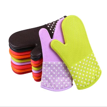 

Professional oven silica gel gloves microwave oven insulation gloves thickened high temperature resistant