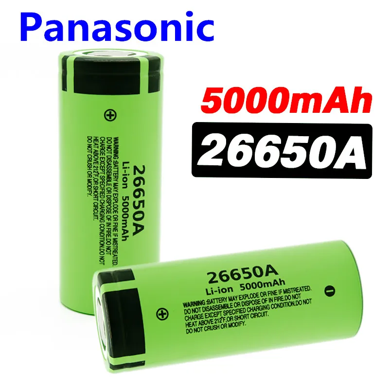 Аккумулятор Panasonic100 % 26650A 3 7 в 5000 мА ч литий-ионный аккумулятор большой емкости 26650