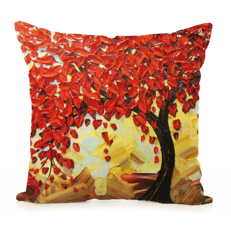 Винтаж картина оливкового дерева дизайн; чехол для подушки пледы наволочка для дома украшения - Цвет: R