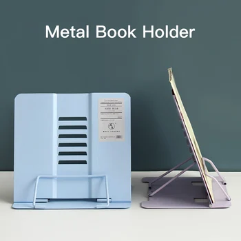 

Great Reading Tool Adjustable Six Angles Bookstand Metal Book Holder Bookshelf Document Holder for Document Cookbook Tablet