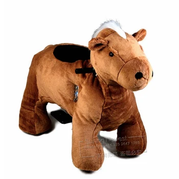 

Indoor Outdoor Stuffed Horse Animal Cars Battery Coin Operated Electric Plush Animal Ride On Toys