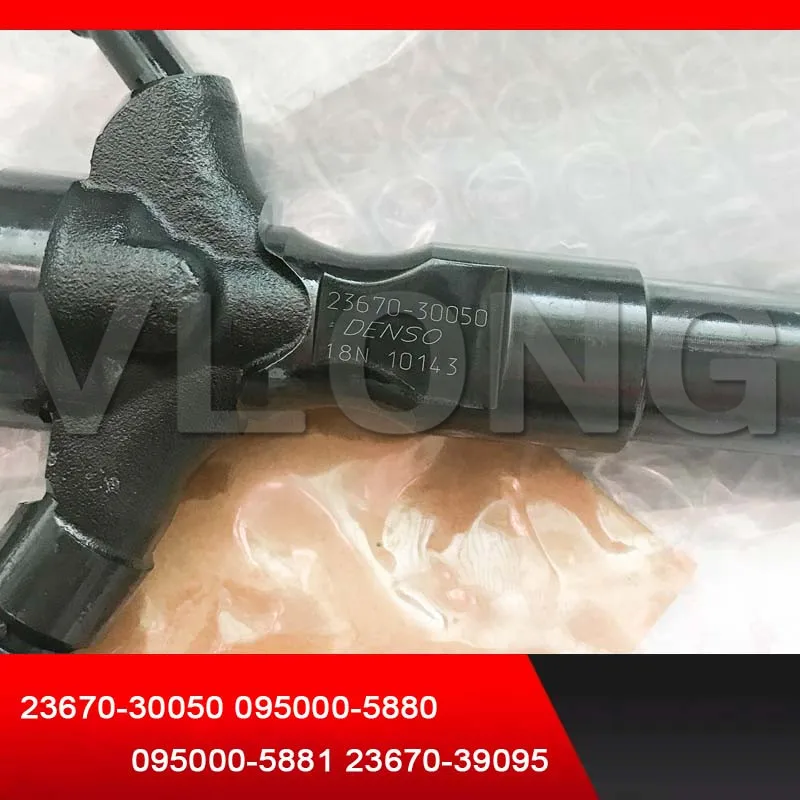 Подлинный COMMON RAIL дизельный инжектор для DE-NSO TOYOTA 2KD-FTV HIACE TURBO 23670-30050 095000-5880 095000-5881 23670-39095