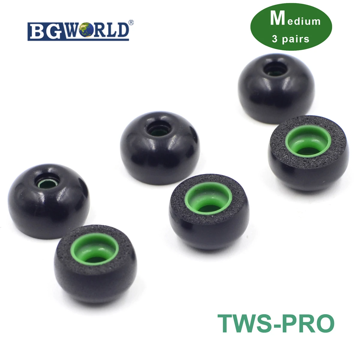 Наушники-вкладыши BGWORLD TWS-Pro из пены с эффектом памяти для беспроводных наушников