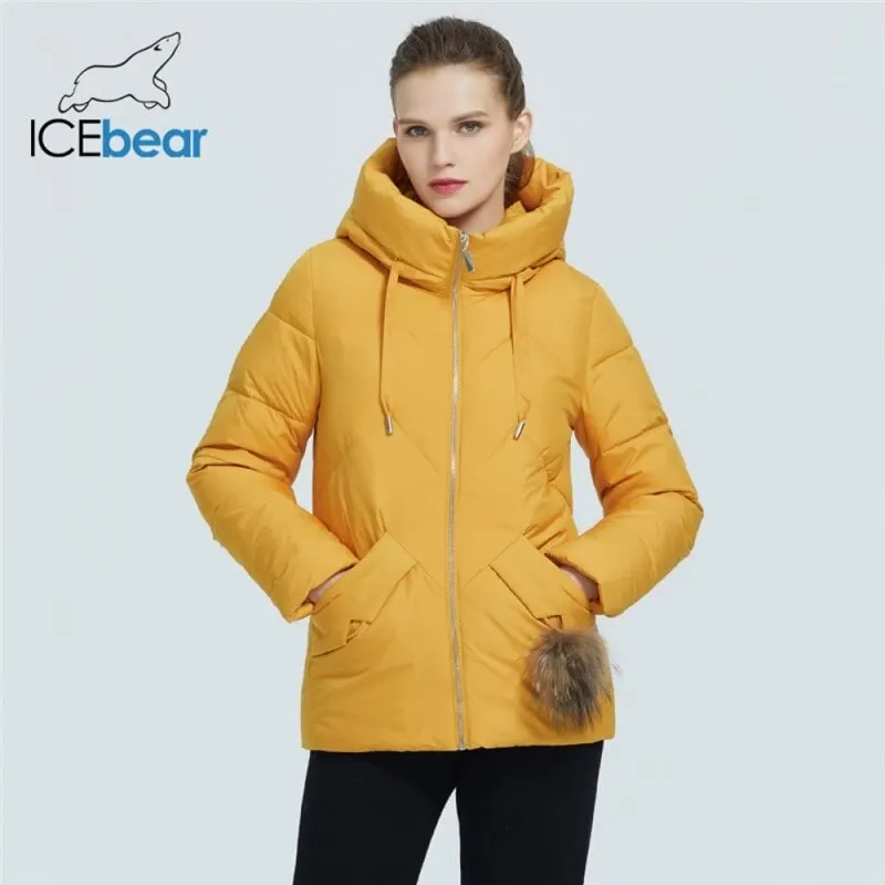 Icebear 2020 зима повседневная мода женская куртка высокого качества приталенный с