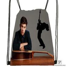 Пользовательские Шон Мендес походная сумка на шнурке милый детский Ранец(черный цвет(вид сзади) 31x40 см#180531-02-01