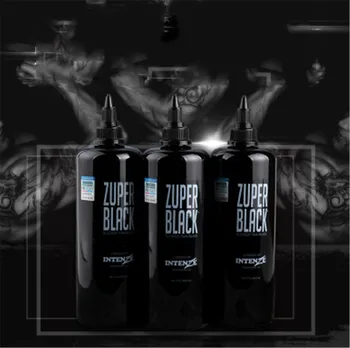 

(360 ml) botella de tinta para tatuaje Zuper pintura pigmento tatuaje negro