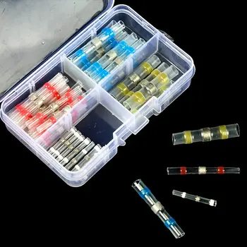 

Waterproof Solder Ring Heat Shrinkable Terminal Solder Socket Terminal Block 50Pcs Combination Boxed