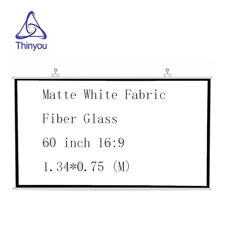 Проектор Thinyou из матового стекловолокна белого цвета 60 дюймов 16:9 экран для