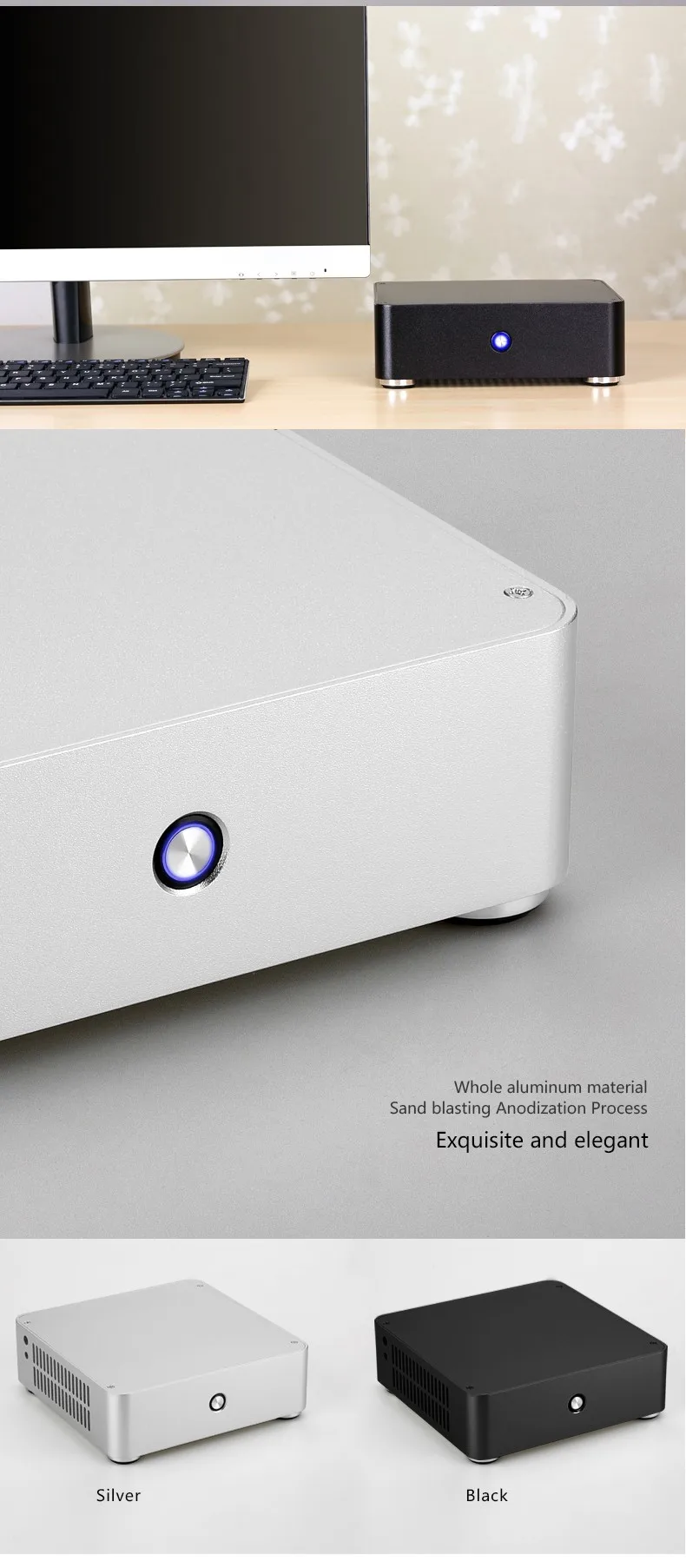 Cheap Small Industrial Aluminum Thin Client Mini Itx Computer PC Case