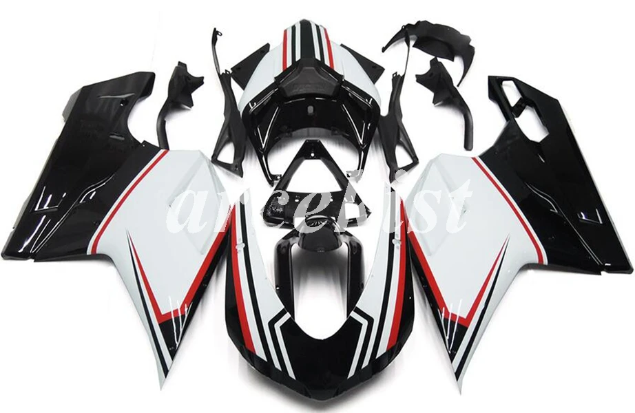 Литьевая Форма ABS Полный обтекатели наборы Подходит для Ducati 1098 848 1198 evo 2007 2008 2009 2010 2011 2012 набор кузова черный красный Прохладный