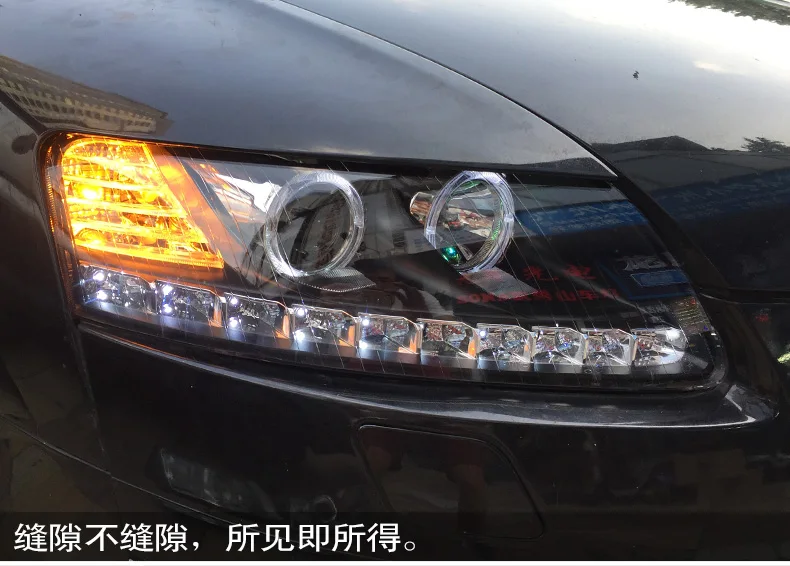 Автомобильный Стайлинг головная лампа для Audi A6 C5 фары 2005-2012 A6 светодиодный фары DRL Объектив двойной луч H7 HID Ксеноновые би ксеноновые линзы