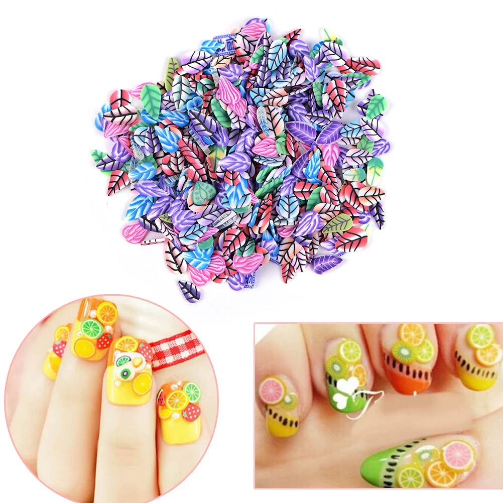 250PCS Colorful Mixed Nail Art Tips DIY Glitters Rhinestones Slice Decoration Decal Sticker Manicure 11 Styles