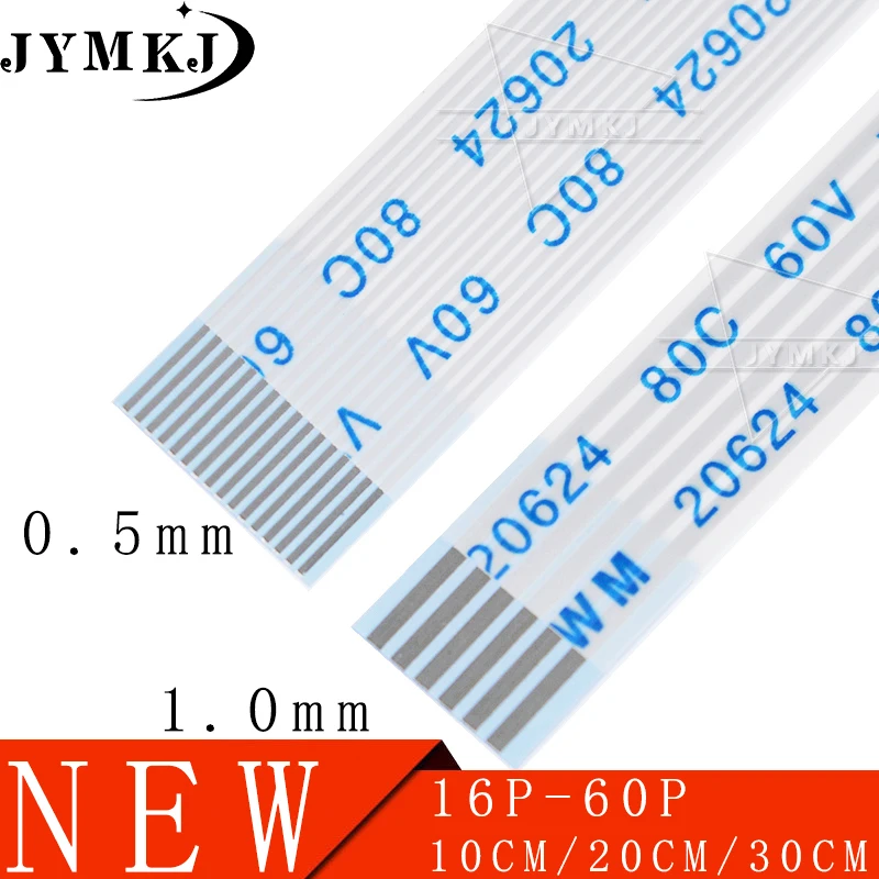 10 шт плоский гибкий кабель FFC FPC LCD AWM 20624 80C 60V Φ 1 0 мм 20/22/24/26/28/30/32/36/34/40/45/50/54/60