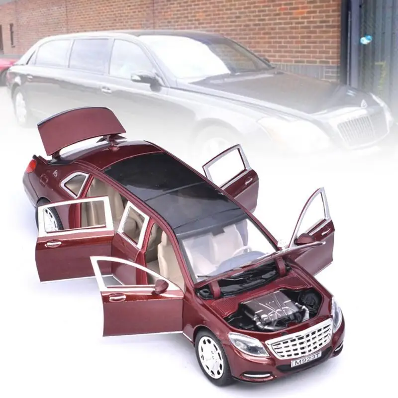 1:24 Игрушечная модель для Mercedes Maybach S600 Limousine литая металлическая автомобиля