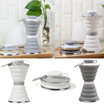 

500ML Water Bottle Silicone Creative Collapsible Water Bottles For Sport Drink Camping Travel Cycling Foldable Bottle Coffee Cup