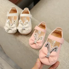 Sapatos de couro do bebê feminino primavera, verão e outono princesa único sapatos de fundo macio