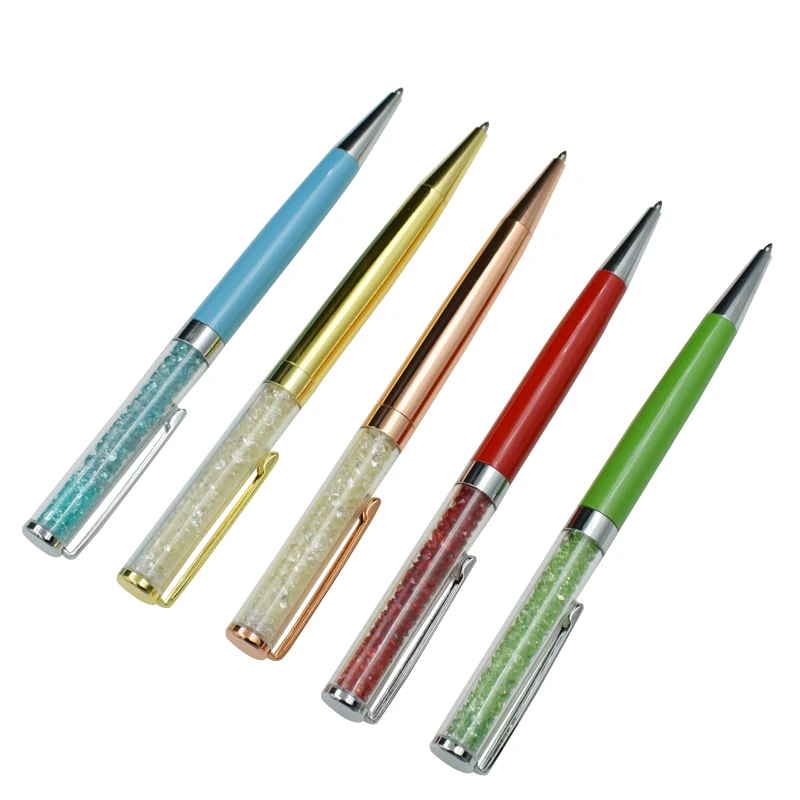 

Pen With Small Crystal Inside Diamond Ballpoint Pens 0.7 mm Black Ink Stationery Stationery Novelty Gift Office School Supplies