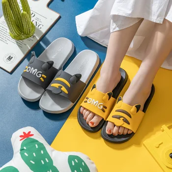 

Women Summer Slippers Slide Sandals Beach Slides Cartoon Animal Unicorn Cat Flip Flops Slide Sandals Women Men Couple Shoes