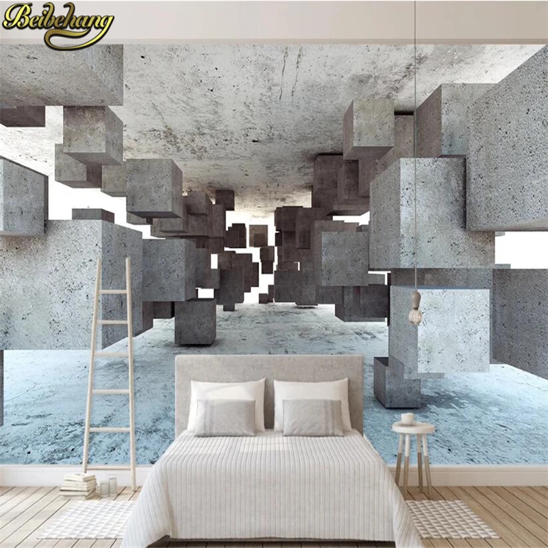 3D абстрактные геометрические обои для телевизора фотобумага домашнего декора |