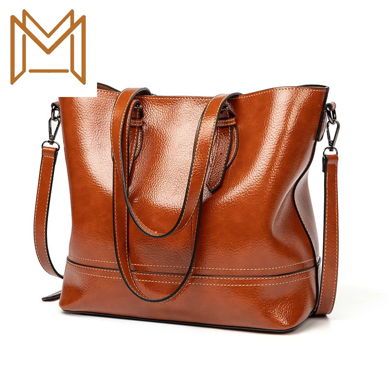 

2019 Woman Package Single Shoulder Satchel Concise Oil Wax Portable Support Special Package