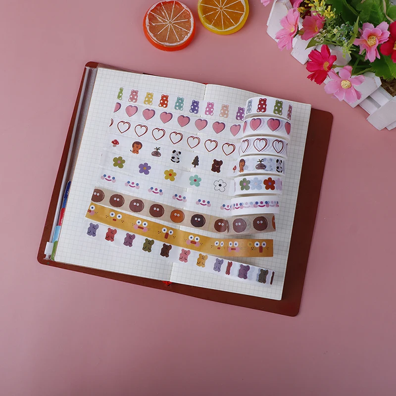 Masking Washi Tape Korean Cloud Smile Face DIY Decorative Adhesive For Diary Scrapbooking Decoration Kawaii Stationery | Канцтовары для