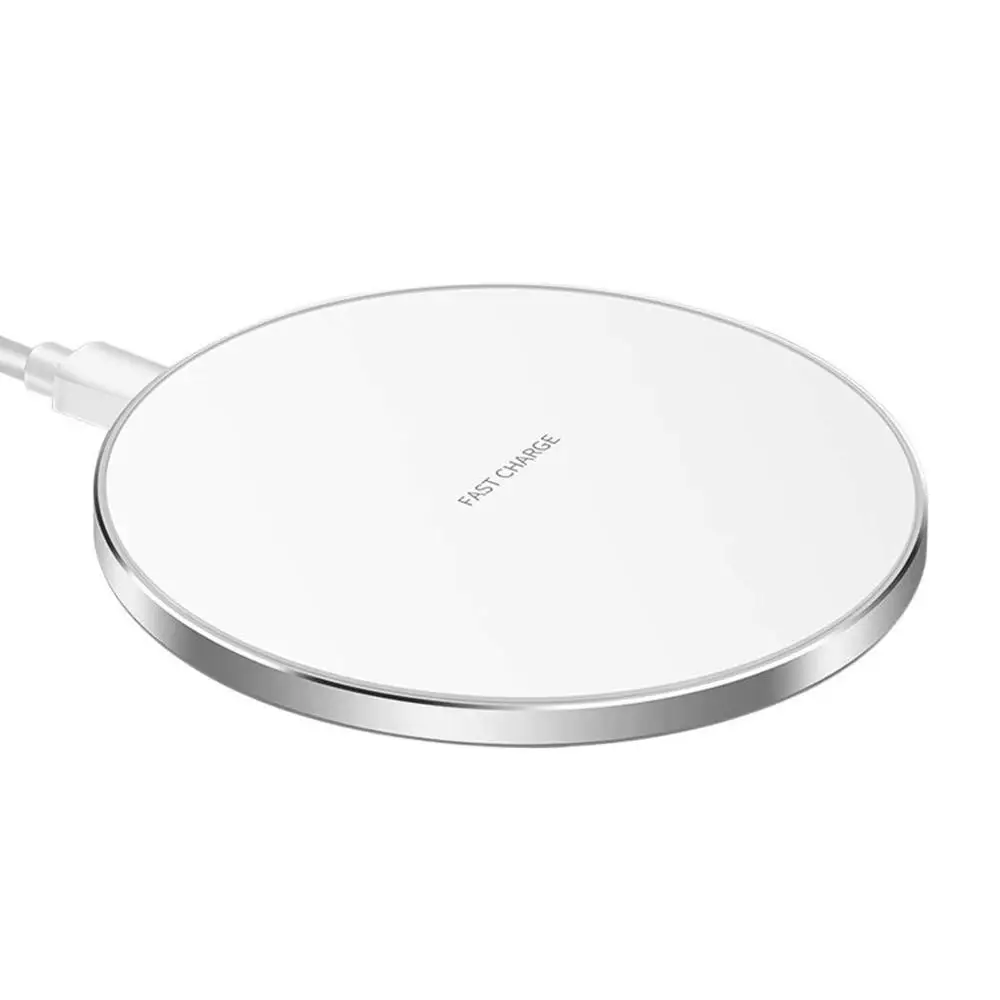 Sliver blackcable 10 Вт Быстрое беспроводное зарядное устройство для iPhone XS Max XR X 8 Plus для samsung Galaxy S9 Plus S8 S7 Note 9 S7 Edge USB Qi зарядное устройство - Цвет: Sliver blackcable