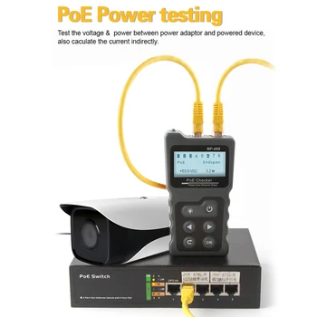 

Multi-functional LCD Network Cable Tester PoE Checker Inline PoE Voltage and Current Tester with Cable Tester