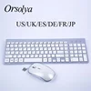 Wireless Keyboard and Mouse Combo Compact Full-size Keyboard and 2400DPI Optical Mouse,English,Spanish,German,Japanese,French ► Photo 1/6