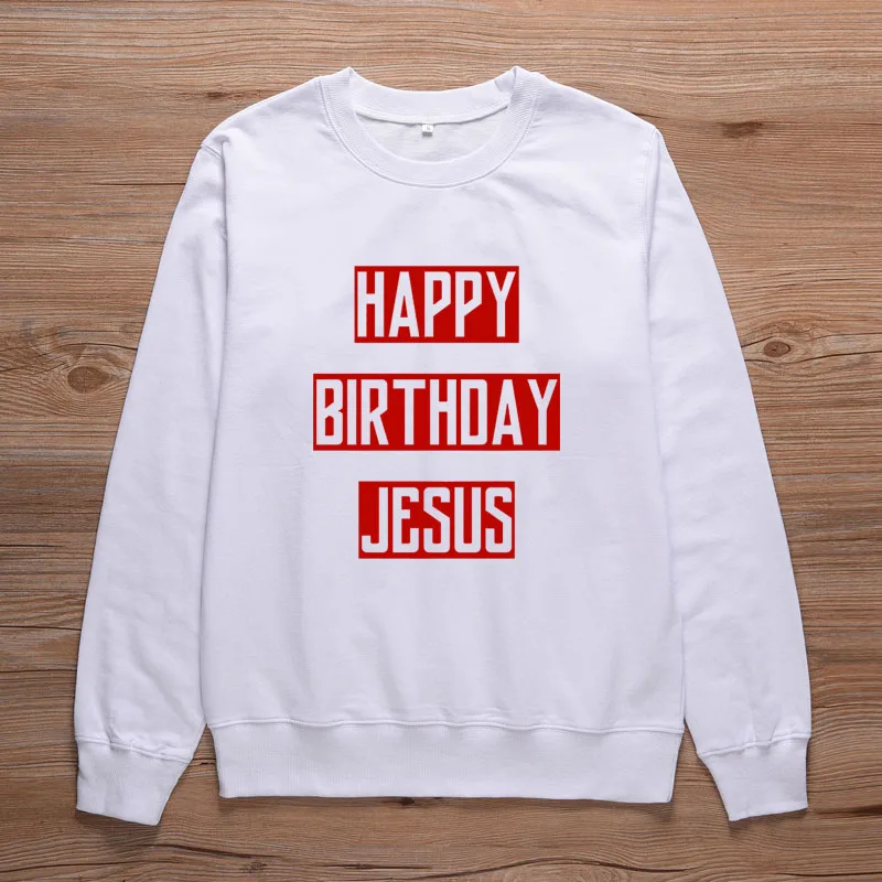 ONSEME/толстовка с круглым вырезом и надписью «Happy Birthday Jesus», Женский христианский джемпер, пуловер, свитшоты, женский спортивный костюм, S-128
