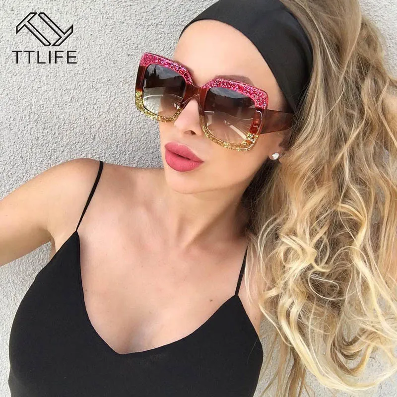 Солнцезащитные очки TTLIFE женские квадратные роскошные брендовые дизайнерские