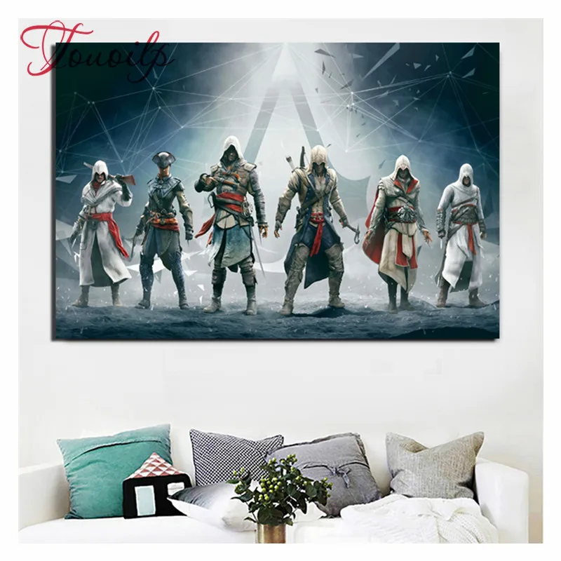 

5D diamond embroidery Assassins Creed diamond painting Cross Stitch full square Rhinestone mosaic Modern art wall sticker