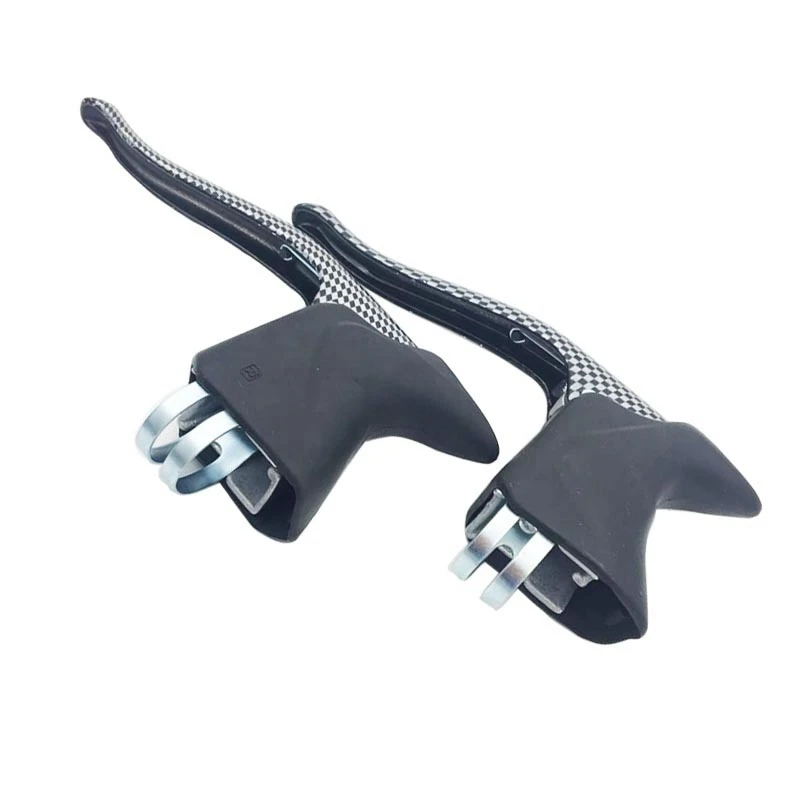 Горячее предложение-алюминиевый сплав углеродное волокно узор для велосипеда передний и задний тормоз руль фитинги для диаметра 22,2-23,8 мм