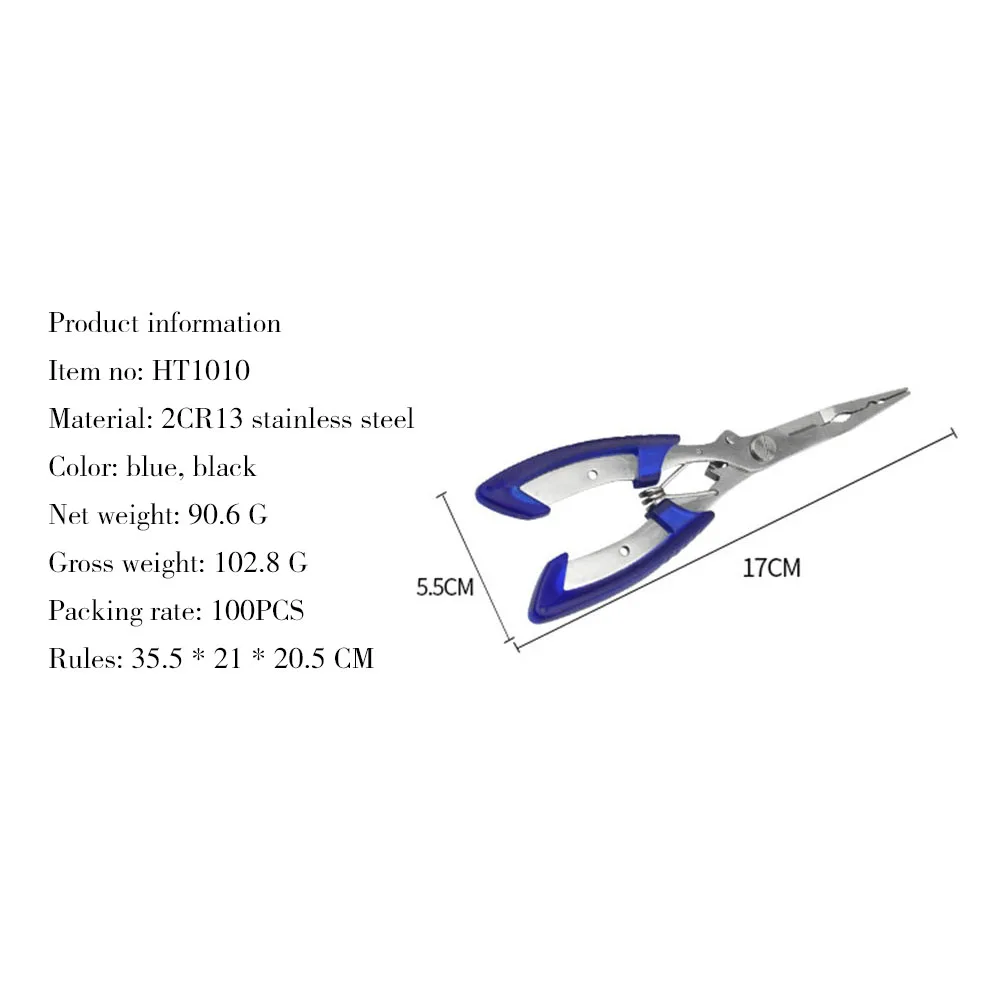 Рыболовные плоскогубцы оплетка линия приманки резак крючок для удаления снастей инструменты резка рыбы использовать щипцы ножницы рыболовные плоскогубцы 17x5,5 см