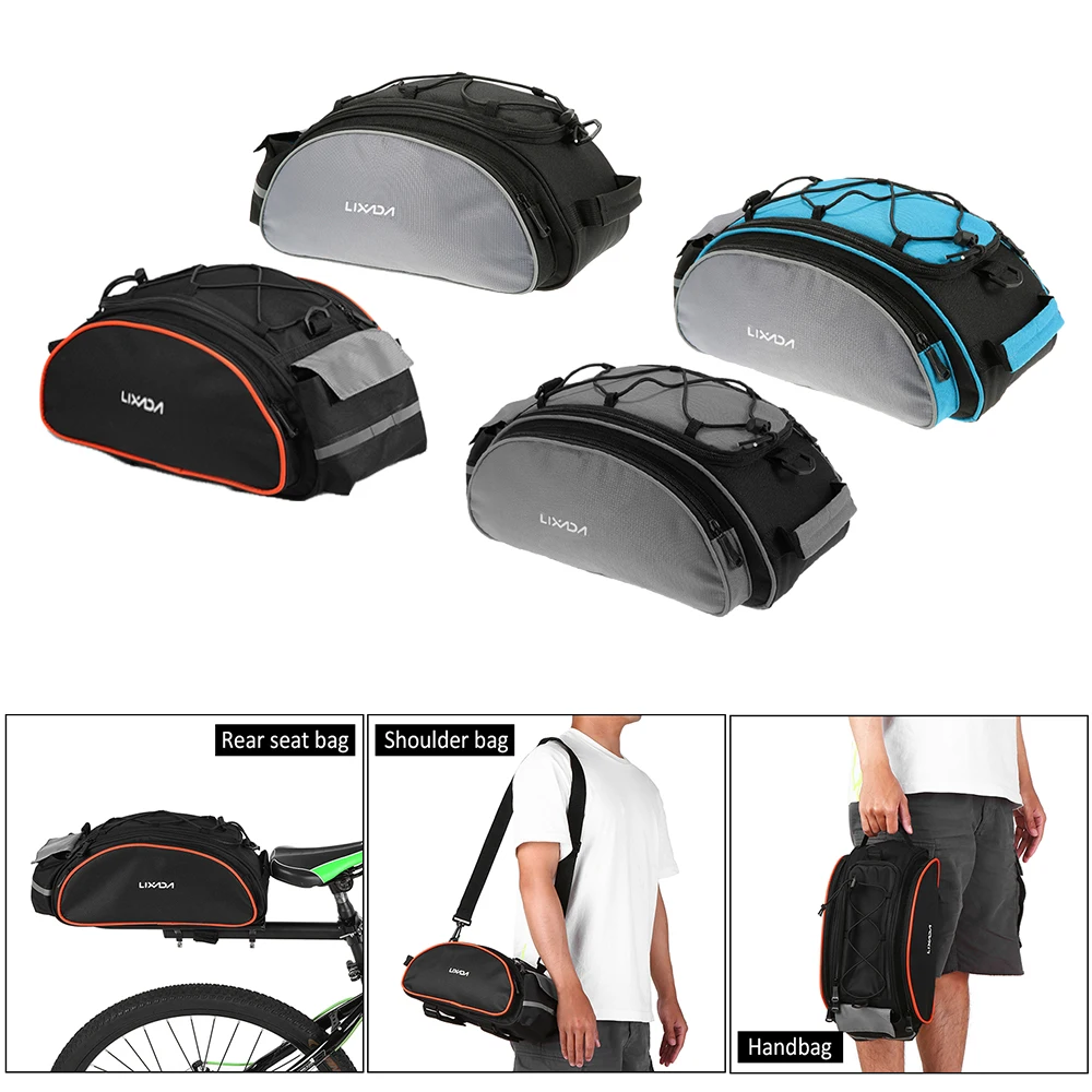 Excellent Lixada Bike Bag 13L Multifunctional Bicycle Rear Seat Bag Outdoor Trunk Bag Handbag Rear Bike Panniers Mountain ciclismo 2