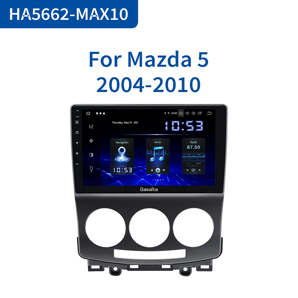 Dasaita 9 &quotIPSCar стерео Android 2005 для Mazda 5 GPS 2006 2007 2008 2009 2010 навигация Bluetooth MP3 плеер 64G ROM