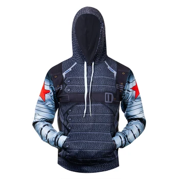 

The Soldier 3D Men's Sweatshirt Superhero Comics Cosplay Costume Top Gym Casual Cycling Sports Printed Hooded Tops Tracksuit