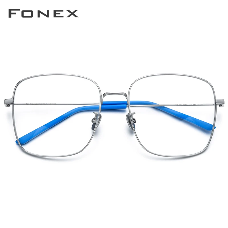 FONEX Pure titanium очки для женщин негабаритных Близорукость Оптические очки по рецепту оправа для мужчин большие квадратные сверхлегкие очки 8520