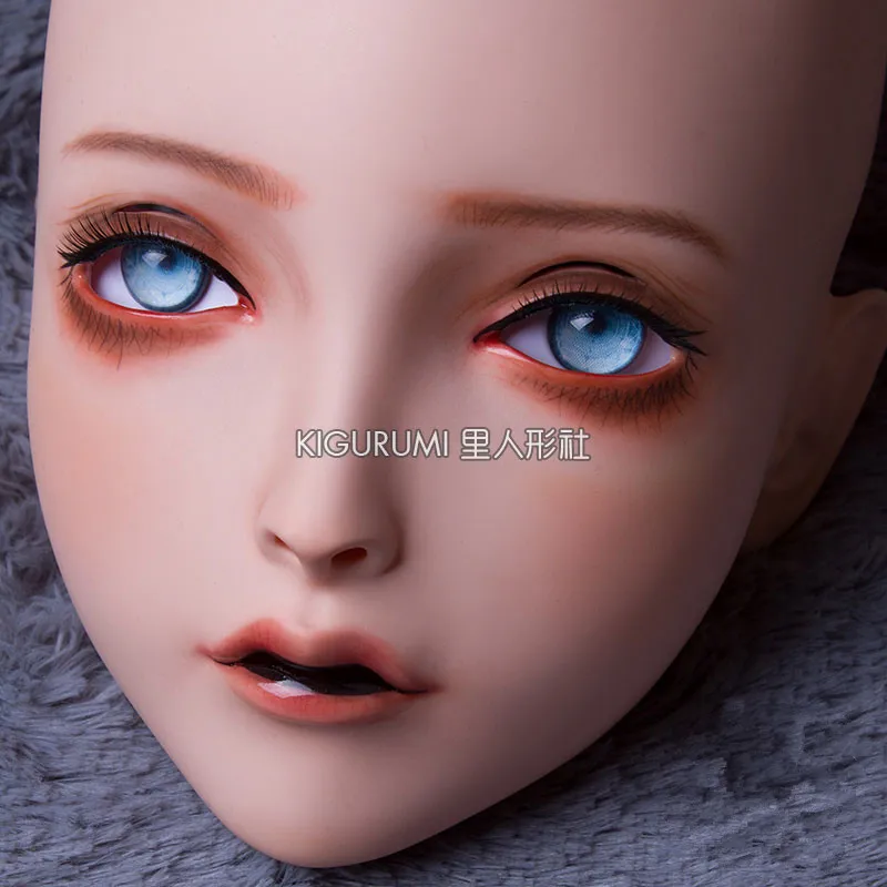LiLi Mask-85) милая девушка Смола половина головы косплей маски для Хэллоуина Японский комикс аниме силикакигуруми маска Трансвестит кукла