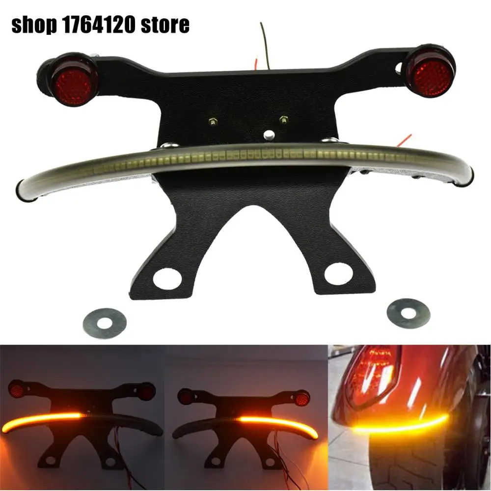

Motorcycle LED Fender Amber Smoked Lens Tail Light Bracket For Victory Vegas 2003-2017 Vegas 8-Ball 2006-2017 High Ball