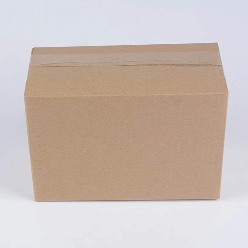 Caja de cartón marrón para embalaje de regalos pequeños, caja de papel Kraft en blanco, caja de papel corrugado, suministros de negocios, 5 unids/lote por paquete