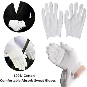 

1Pair Unisex Thin One-size- Sweat-resistant Cotton Dust-free Gloves